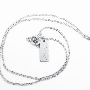 Stainless Steel SIA Neckwear with 1 additional charm