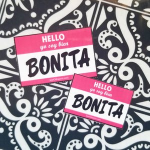 Hello yo soy bien Bonita Sticker