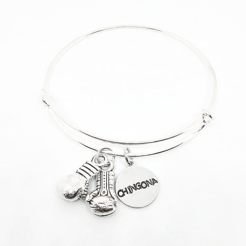 Boxing Gloves Bangle with custom tag